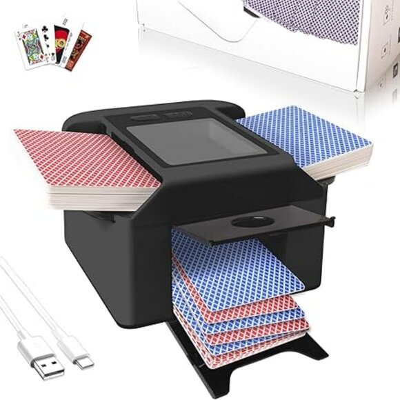 NEW 1-2 Decks Rechargeable Automatic Card Shuffler with Auto& Manual Mode - Picture 1 of 8